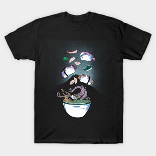 Sushi - all you can eat - strange - black version T-Shirt